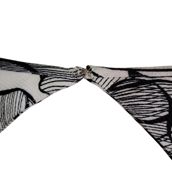 Danny & Nicole Sz 18 Black & White Floral Sleeveless Dress. Fit & Flare, Keyhole - Picture 9 of 12